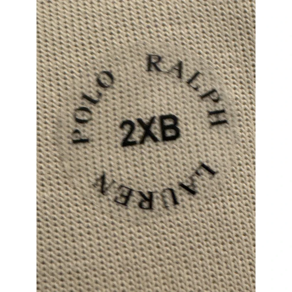 Polo Ralph Lauren Big Pony‎ Leather Logo Hoodie 2XB Big & Tall Beige $198 NWT